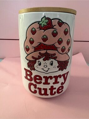 Berry Cute Strawberry Shortcake Ceramic Canister.